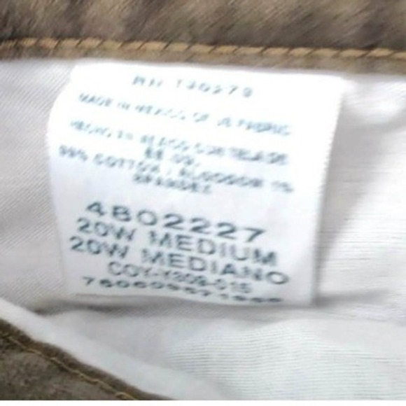 Lee Relaxed Fit At The Waist Brown Stretch Straight Leg Pants Womens 20W Medium - Picture 4 of 8